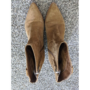 Dolce Vita Anthropologie Solow Suede Heel Ankle Boot womens Size 9 Brown
